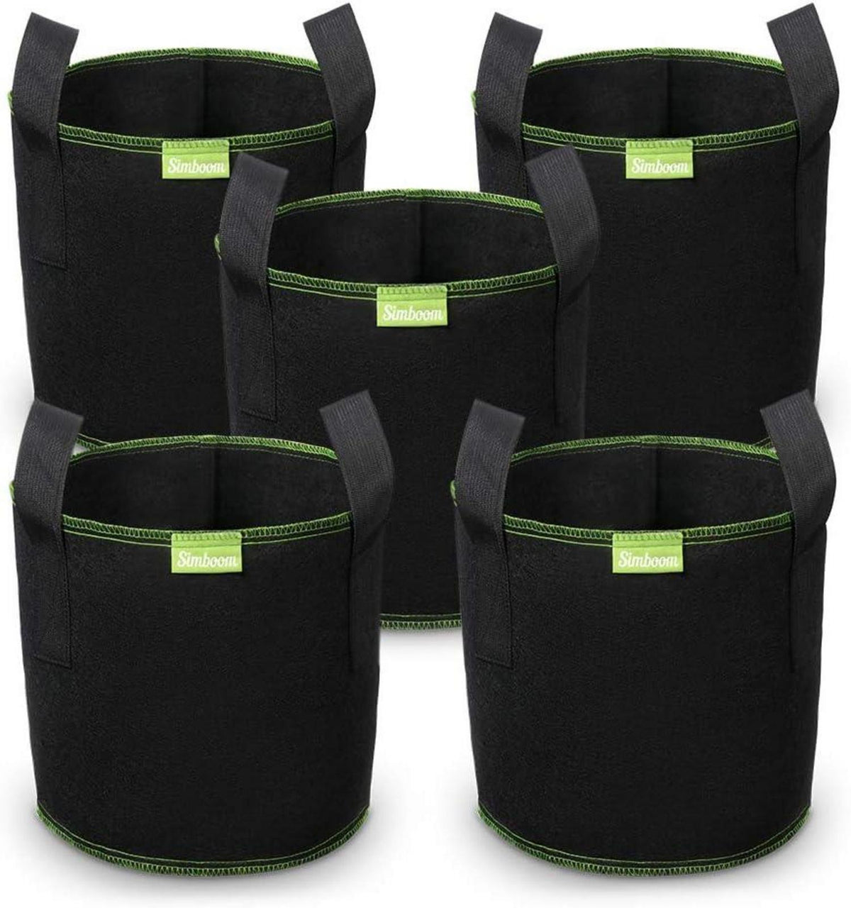 5er Pack Pflanztasche Vliesstoff Pflanztöpfe Griffe Tomaten Blumen 7