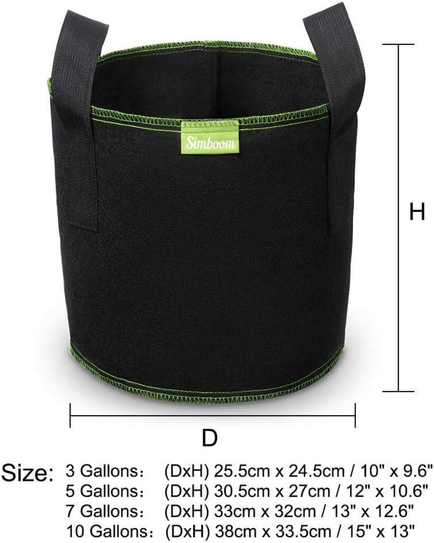 5er Pack Pflanzsack Vliesstoff mit Griffen für Tomaten, Blumen - 10 Gallonen