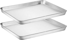 Edelstahl Backblech Set 2-teilig 40.6x30.5x2.5cm Leicht zu Reinigen