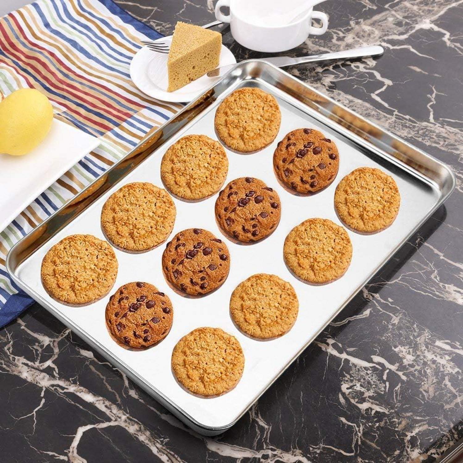 Edelstahl Baking Sheet Set 2 Stück 40.6x30.5x2.5cm ungiftig gesund