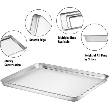 Wildone Backblech mit Silikonmatte, 6er Set