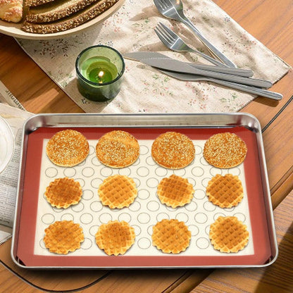 Wildone Backblech mit Silikonmatte, 6er Set