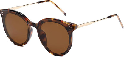 SOJOS Retro Vintage Sonnenbrille Damen Runde Cateye Übergroß UV400