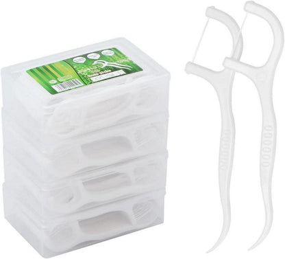 Zahnseide Dental Floss Sticks mit Zahnstocher Halter - 200 Stück