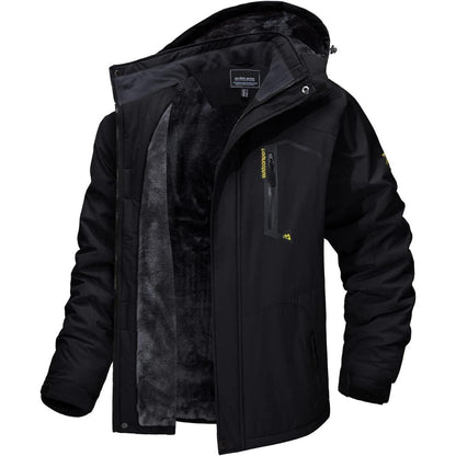 Herren Winter Skijacke Fleece Softshelljacke Wasserdicht S