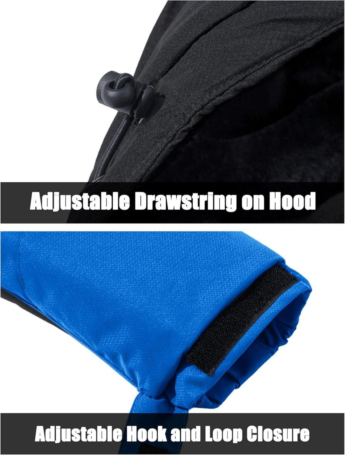 Herren Winter Skijacke Fleece Softshelljacke Wasserdicht Atmungsaktiv Blau L