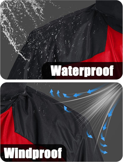 MAGCOMSEN Herren Winter Skijacke Fleece Kapuze Wasserdicht Atmungsaktiv