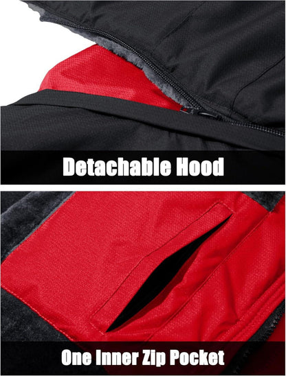 Herren Winter Skijacke Fleece Gefüttert Softshelljacke Wasserdicht