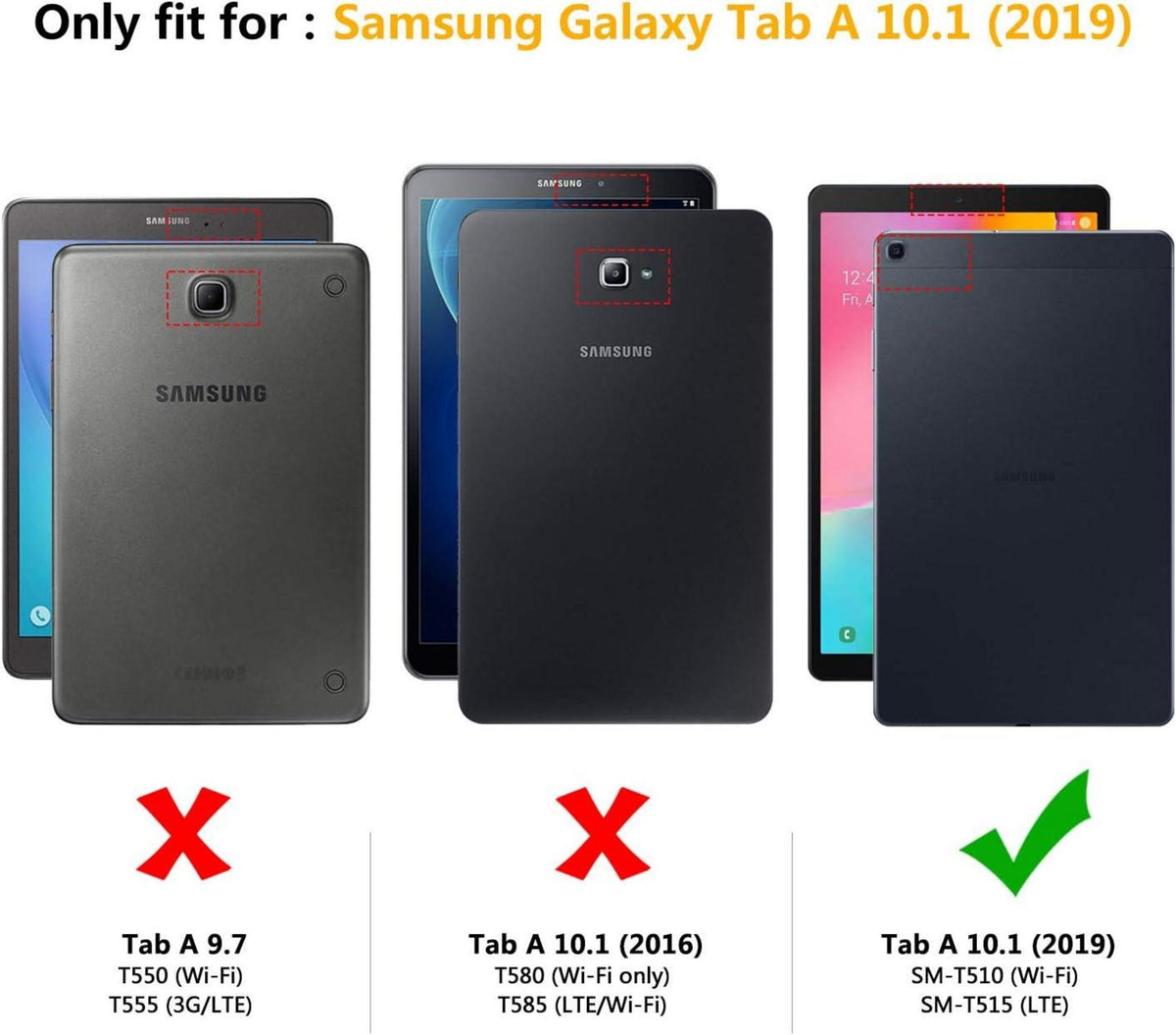 EasyAcc Samsung Galaxy Tab A 10.1 2019 T510 T515 Hülle