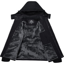 Herren Winter Skijacke Fleece Gefüttert Softshell Schwarz