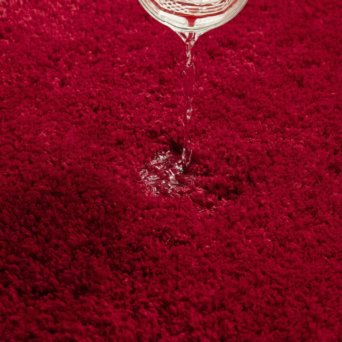 Rutschfester Badezimmerteppich Mikrofaser 50x80 cm Rot