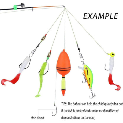 Teleskop-Angelrute für Kinder mit Spincast Reel Combo