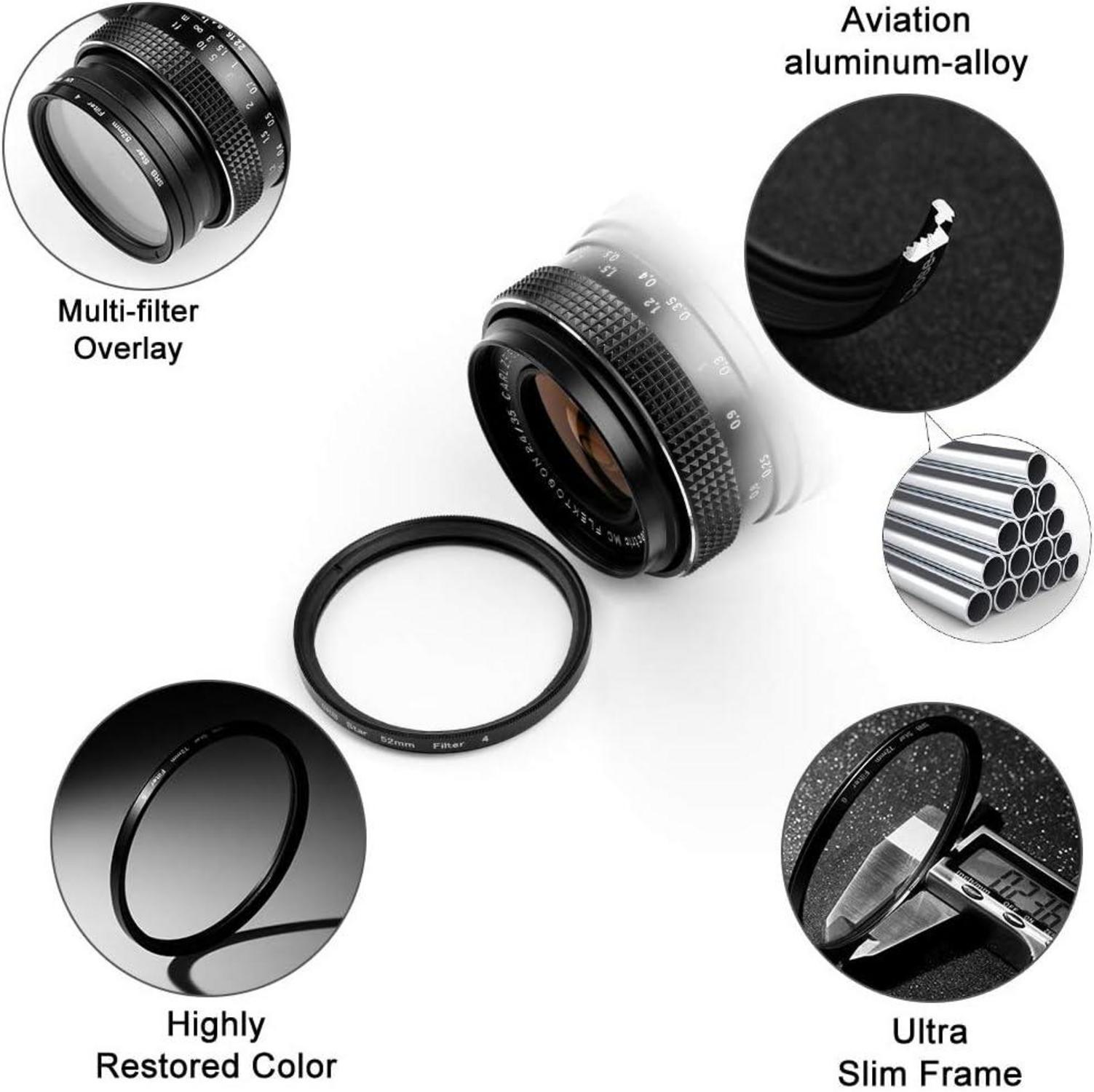 37mm Sternfilter Set mit 4/6/8 Punkten für Canon Nikon Sony