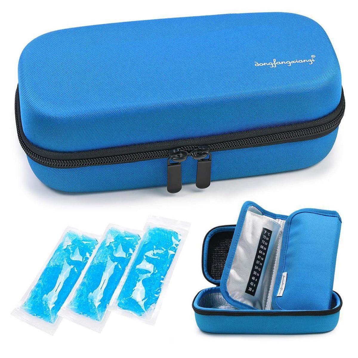 Insulin Kühltasche Reise Tasche mit 3 Kühlakkus
