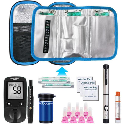 Insulin Kühltasche Reise Tasche mit 3 Kühlakkus