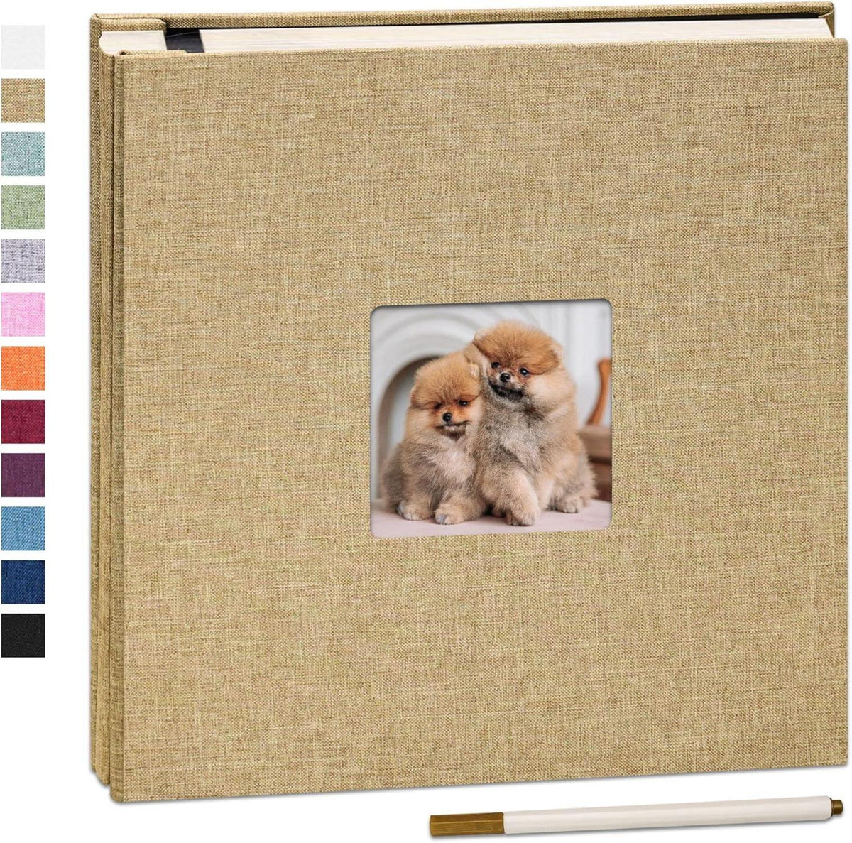 Selbstklebendes Fotoalbum 10x15 mit Leinencover und 40 weißen Seiten