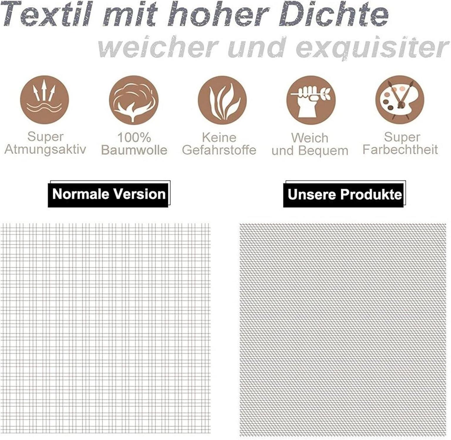 Bettwäsche 135x200 Grau Weiß Pusteblume Muster Baumwolle 2tlg. Set
