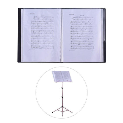 Musikordner A4 mit 40 Taschen – Notenablage Schwarz