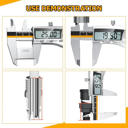 Digitale Schieblehre 150 mm Edelstahl IP54 wasserdichtes