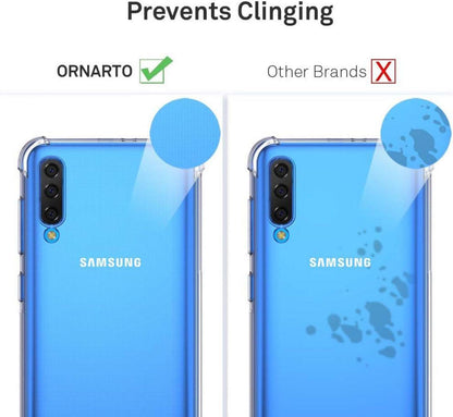 ORNARTO Samsung A50 Hülle Transparent Soft TPU Silikon Schutzhülle 6,4 Zoll Klar