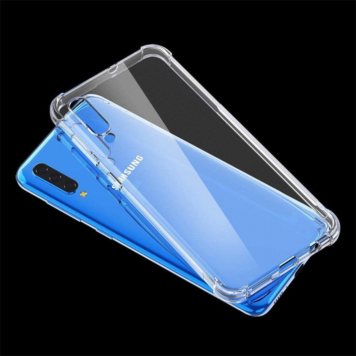 ORNARTO Samsung A50 Hülle Transparent TPU Silikon Schutzhülle 6,4 Zoll Klar