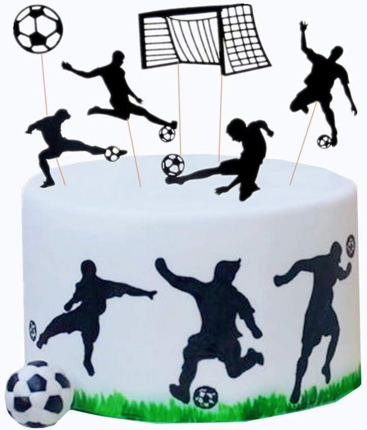 Fußball Cupcake Topper Set Glitzer Sport Kuchen Deko 24 Stück