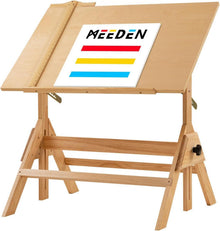 Holz-Zeichentisch Verstellbare Höhe 90x60cm für Kunst & Handwerk