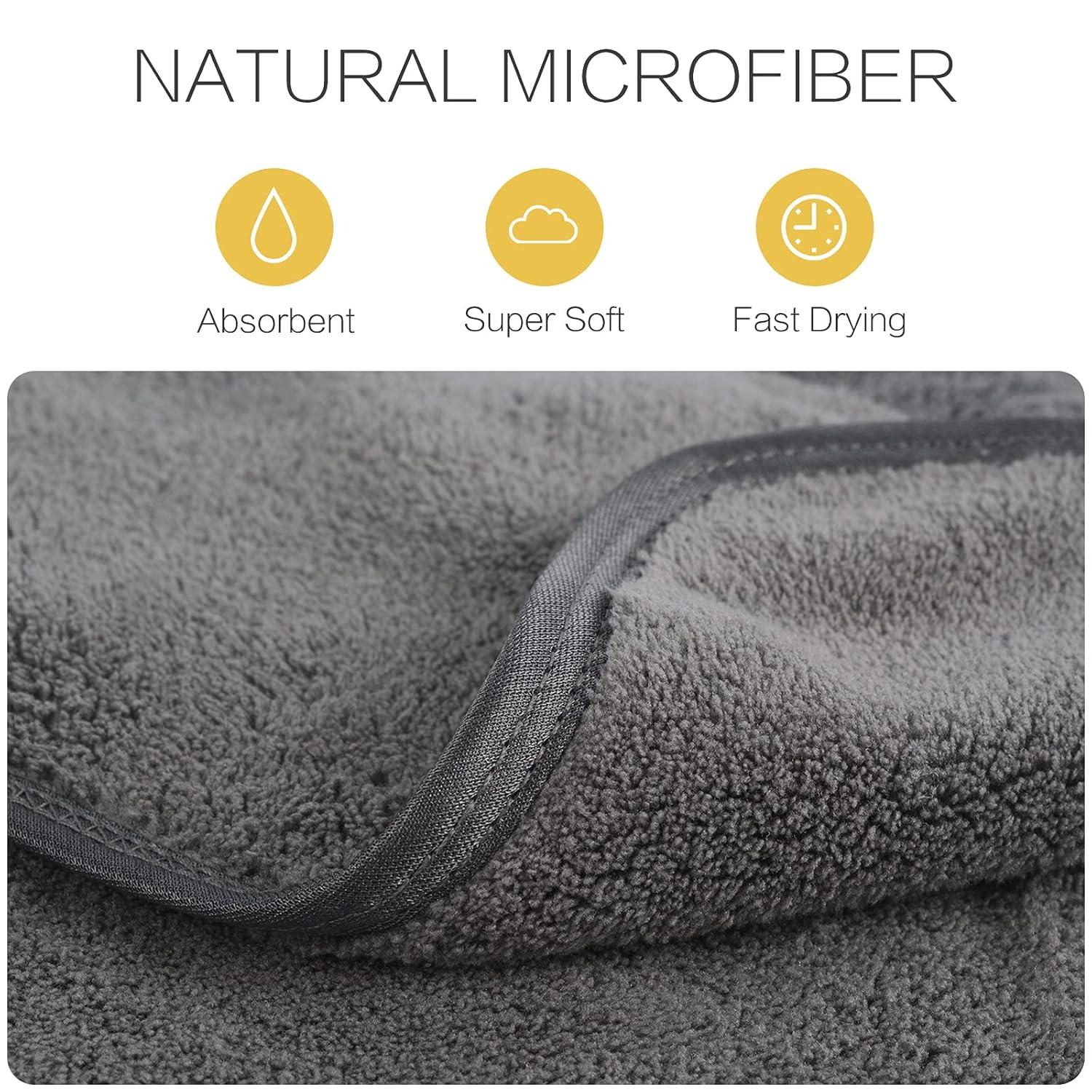 KinHwa Microfaser Waschlappen Frottee Abschminktücher 3er Set