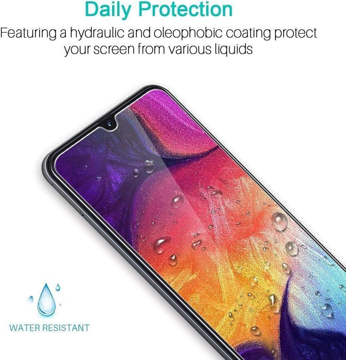 3er Pack Schutzfolie Samsung Galaxy A50 - 9H Härte - HD Klar - Blasenfrei