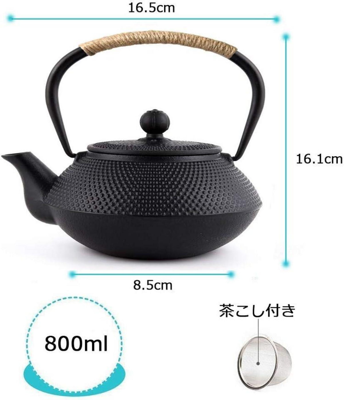 Japanische Teekanne Gusseisen Edelstahl Teesieb Teekessel
