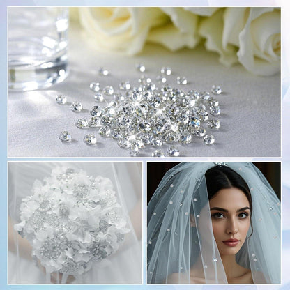 500 Stück 10mm Glas Diamanten für Hochzeit Gunst