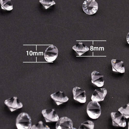 500 Stück 10mm Glas Diamanten für Hochzeit Gunst