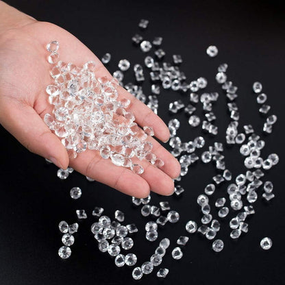 500 Stück 10mm Glas Deko Diamanten für Hochzeit Tabelle | Kristalledelsteine