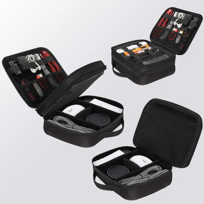 Kabeltasche Organizer für Reise Elektronik Zubehör Schwarz