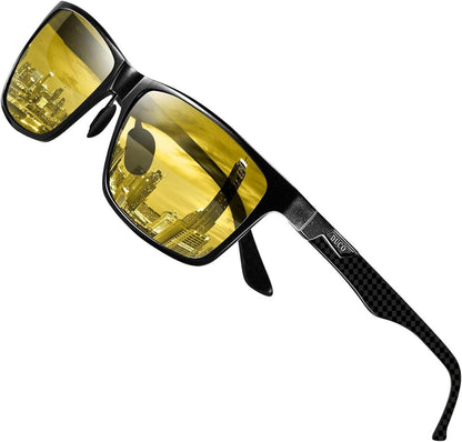 Nachtfahrbrille Kohlefaser Rahmen polarisierte KontrastBrille
