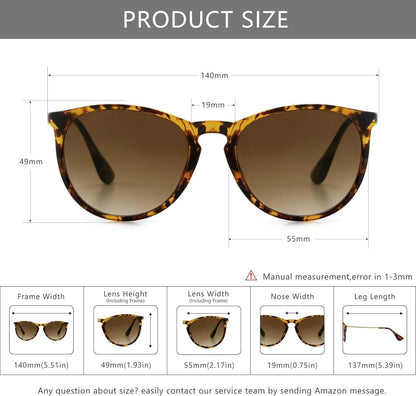 Damen Sonnenbrille Retro Vintage Design Bernstein Braun UV400 Schutz
