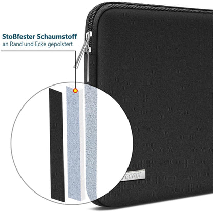 TECOOL 14 Zoll Laptoptasche Wasserdicht Schutzhülle Schwarz