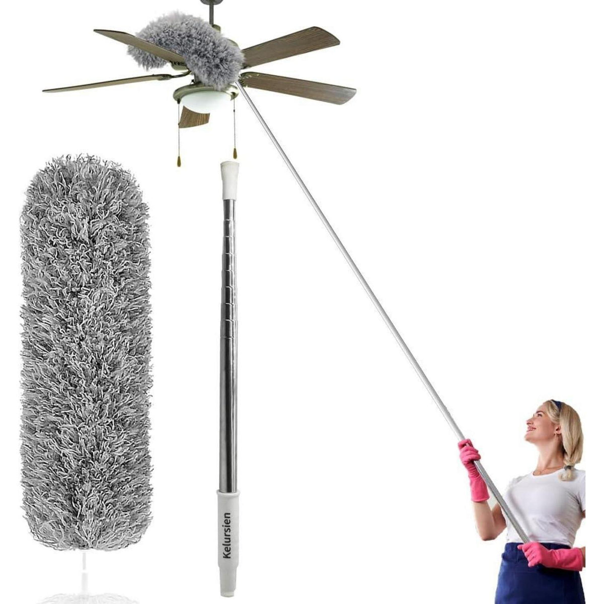 Teleskop Staubwedel 254cm, extra lang, waschbar, biegbar