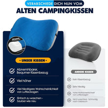 Aufblasbares Camping Kissen mit abziehbarem