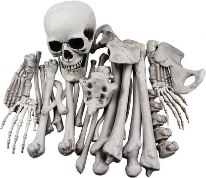 Halloween Deko Skelettknochen Totenkopf Friedhofsscenario 28-teilig