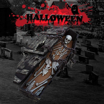 Halloween Deko 28 Stück Skelettknochen Totenkopf Friedhofsscenario