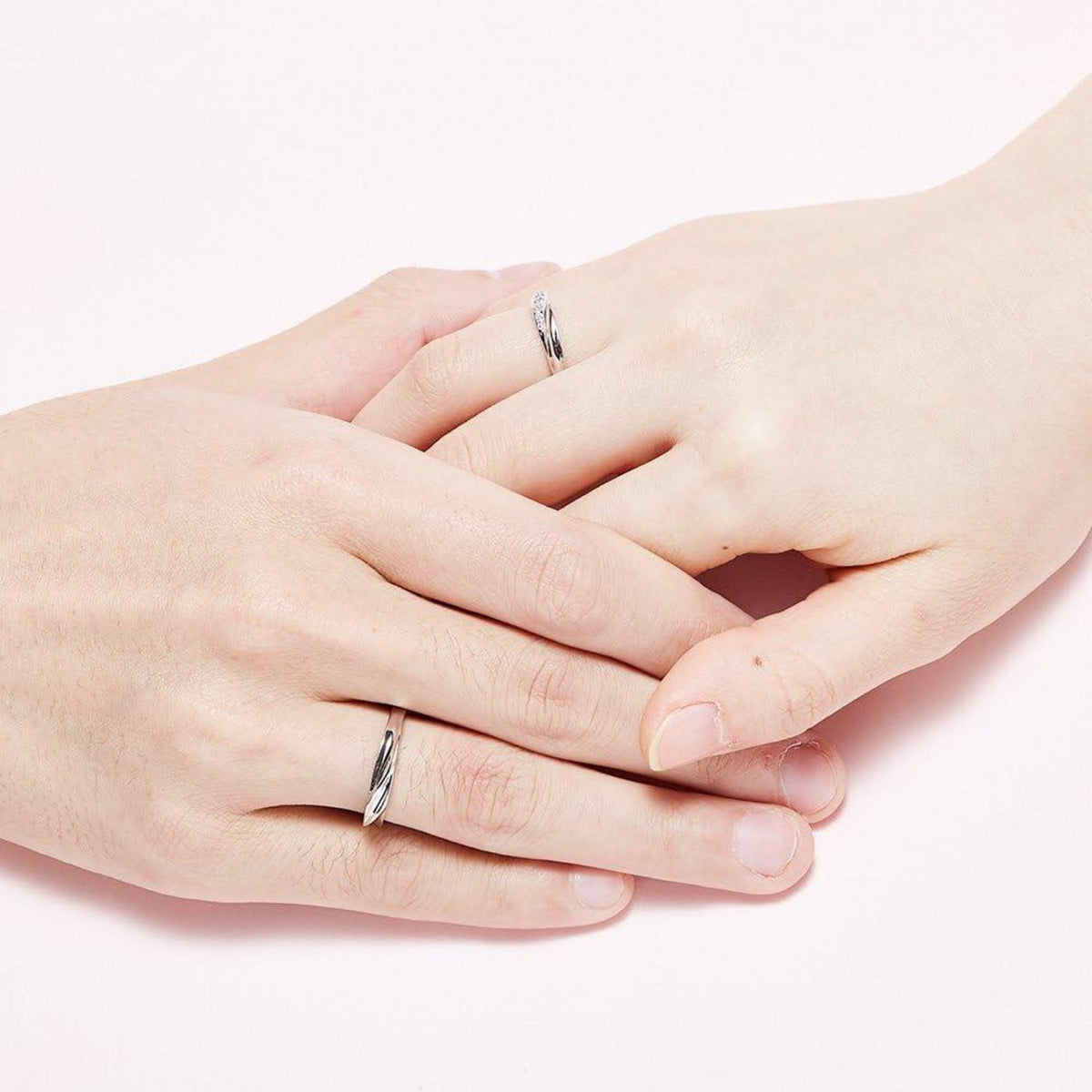 925 Sterling Silber Partnerringe Offen Verstellbar mit Zirkonia
