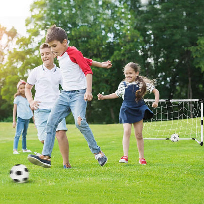 Dreamon 2er Set Kinder Fußballtore mit Fußball und Pumpe
