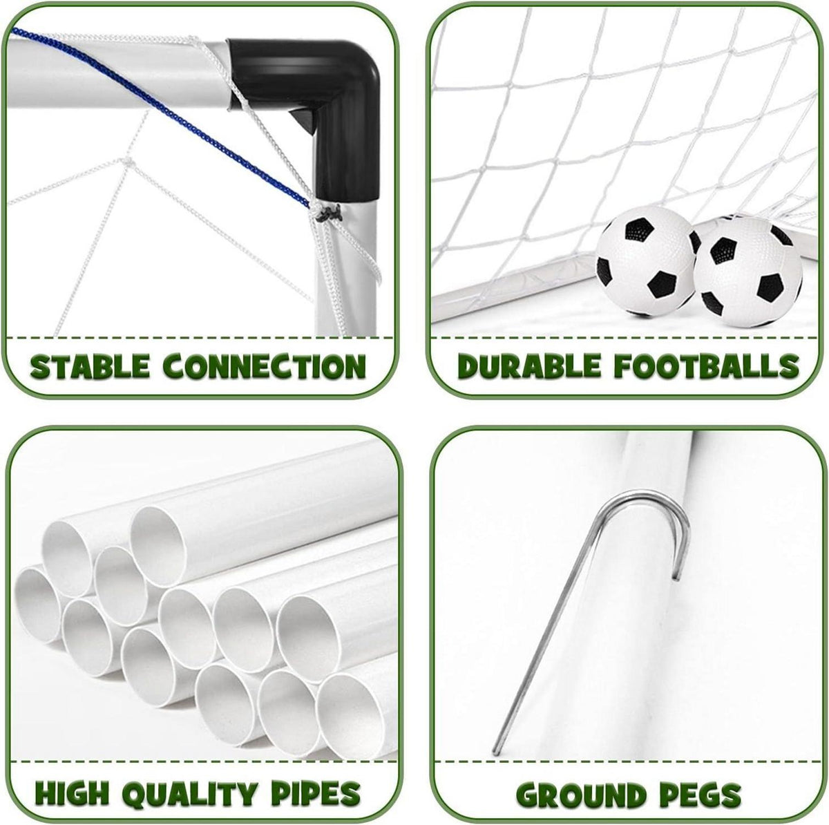Kinder Fußballtore Set mit Fußball und Pumpe für Indoor und Outdoor