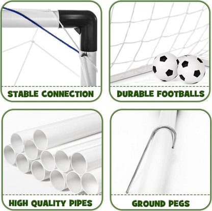 Kinder Fußballtore Set mit Fußball und Pumpe für Indoor und Outdoor