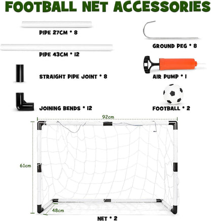 Kinder Fußballtore Set mit Fußball, Netz und Luftpumpe