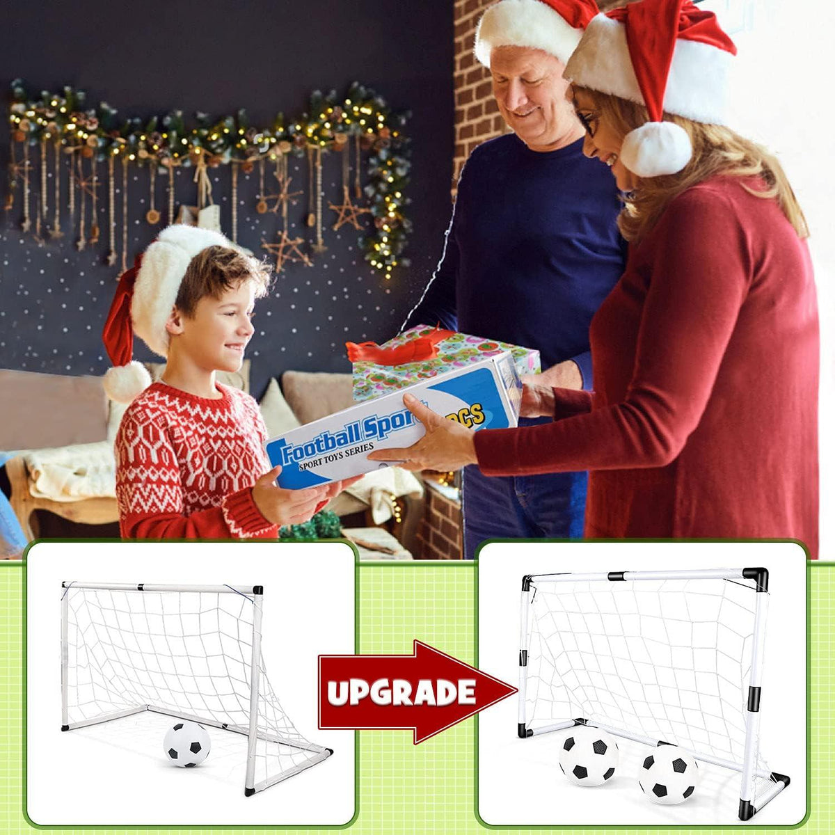 Kinder Fußballtore Set mit Fußball, Netz und Luftpumpe