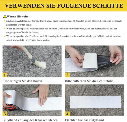 Wasserdichtes Aluminium Klebeband 10cm x 5m Selbstklebend Abdichtung
