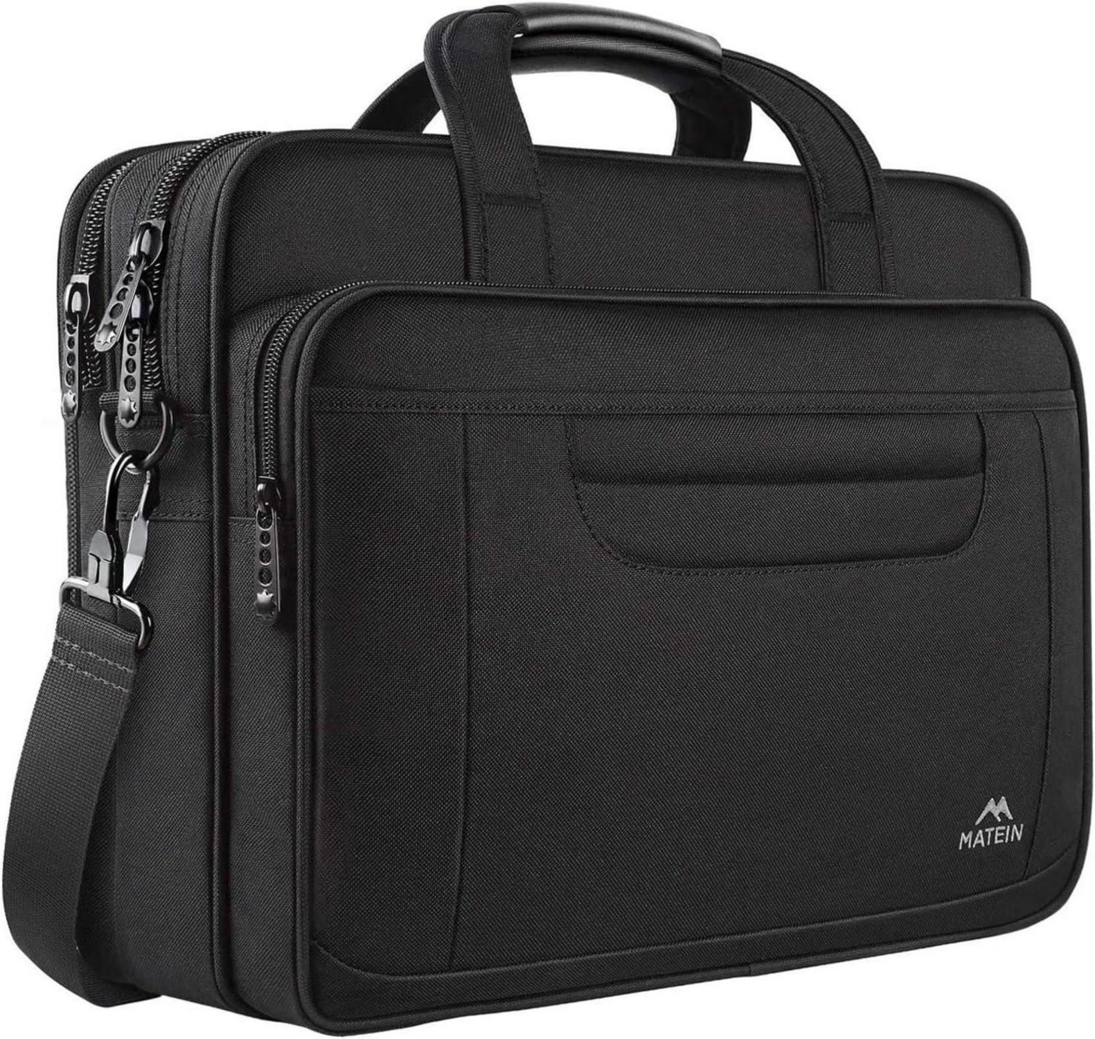 Laptoptasche 17,3 Zoll Wasserdicht Business Umhängetasche Schwarz