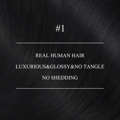Echthaar Nanoring Extensions Schwarz 40 cm - 50g